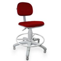 Cadeira Caixa Jserrano Vermelho Base Cinza - ULTRA Móveis