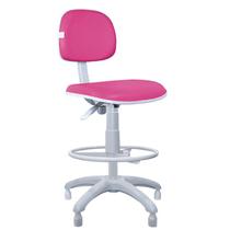 Cadeira Caixa material ecológico Rosa Base Cinza - ULTRA Móveis Cadeira Caixa material ecológico Rosa Base Cinza - ULTRA Móveis