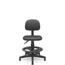 Cadeira Caixa Operativa Secretaria Plus Slim Vinil Eco Preta Cadeira Caixa Operativa Secretaria Plus Slim Vinil Eco Preta