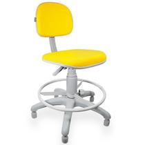 Cadeira Caixa Viena Amarelo Base Cinza - ULTRA Móveis