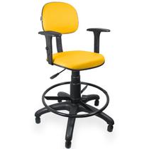 Cadeira Caixa Viena Amarelo Com Braço - ULTRA Móveis