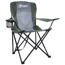 Cadeira Camping de Araguaia 120 kg com Braço e Porta Copo ZELT Cadeira Camping de Araguaia 120 kg com Braço e Porta Copo ZELT