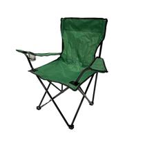 Cadeira Camping Pesca Dobravel Verde Porta Copo Ate 150kg - Têxtil Sauter