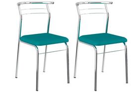 Cadeira Carraro 1708 (2 Unidades)-Aço Cromad/Preto