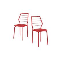Cadeira Carraro 1716 (2 Unidades)-Aço Color Vermelho