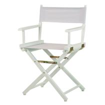 Cadeira Casual Home 18" Director's Dobrável de Madeira Branca Cadeira Casual Home 18" Director's Dobrável de Madeira Branca