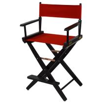 Cadeira Casual Home, 61 cm, extra larga, tela vermelha para diretor Cadeira Casual Home, 61 cm, extra larga, tela vermelha para diretor