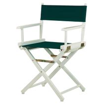 Cadeira Casual Home Director 18" com moldura branca Hunter Green Cadeira Casual Home Director 18" com moldura branca Hunter Green