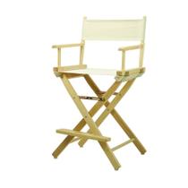 Cadeira Casual Home Director de 61 cm com moldura natural em tela de trigo Cadeira Casual Home Director de 61 cm com moldura natural em tela de trigo
