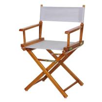 Cadeira Casual Home Director Honey Oak Frame White Canvas 18" Cadeira Casual Home Director Honey Oak Frame White Canvas 18"