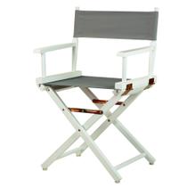 Cadeira Casual Home Director's, assento de 45 cm, lona cinza Cadeira Casual Home Director's, assento de 45 cm, lona cinza