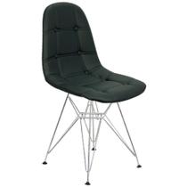 Cadeira Charles Eames Botonê Eiffel Base Metal Cromado