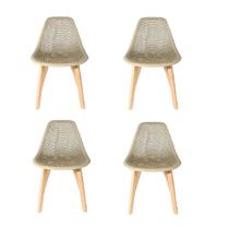 Cadeira CHARLES EAMES Colmeia Solid Wood 131PPF NUDE KIT 4 UN