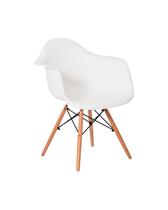 Cadeira Charles Eames Com Braço Branco