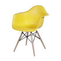 Cadeira Charles Eames com Braços Base Madeira