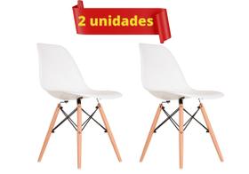 Cadeira Charles Eames Design Eiffel Kit com 2 Unidades Moderna P/ Escrivaninha - AJL