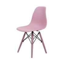 Cadeira Charles Eames Eiffel Adulto Base Polipropileno Design Rosa Claro