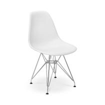 Cadeira Charles Eames Eiffel Base Metal - Branca