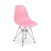 Cadeira Charles Eames Eiffel Base Metal - Rosa - Magazine Decor