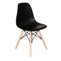 Cadeira Charles Eames Eiffel Dkr Wood Preto Cadeira Charles Eames Eiffel Dkr Wood Preto