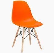 Cadeira charles eames eiffel laranja orange
