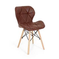 Cadeira Charles Eames Eiffel Slim Special Estofada - Marrom