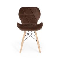 Cadeira Charles Eames Eiffel Slim Veludo Estofada
