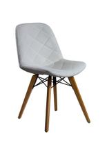 Cadeira Charles Eames em Linho Cru Matelassê Cercatto