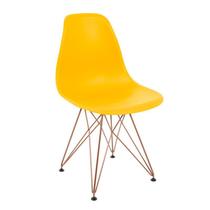 Cadeira Charles Eames Ferro Cobre Assento Amarelo Cadeira Charles Eames Ferro Cobre Assento Amarelo