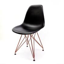 Cadeira Charles Eames Ferro Cobre Assento Preto - House Design