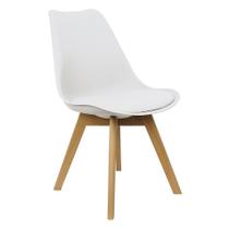 Cadeira Charles Eames Leda Luisa Saarinen Design Wood Estofada Base Madeira