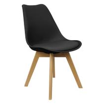 Cadeira Charles Eames Leda Luisa Saarinen Design Wood Estofada Base Madeira