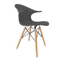 Cadeira Charles Eames New Wood Design Pelegrin PW-079 Cinza Escuro