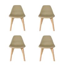 Cadeira CHARLES EAMES Solid Wood 131PP NUDE KIT 4 UN