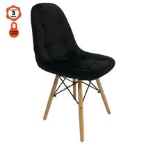 Cadeira Charles Eames Velvet Estofada Veludo Colorida - homelandia