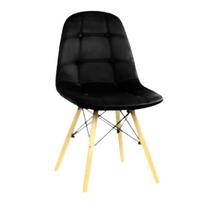 Cadeira Charles Eames Velvet Estofada Veludo Varias Cores