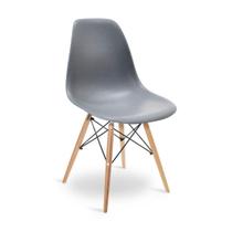 Cadeira Charles Eames Wood Design Eiffel Jantar Cinza Escuro