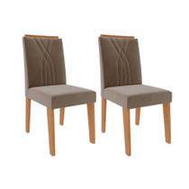 Cadeira Cimol Nicole (2 Unidades)-Madeira Savana/Pluma
