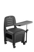 Cadeira Cirandinha Com Mesa Bari Preta 450 Para Manicure Pedicure Salão de Beleza Dompel