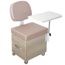 Cadeira Cirandinha Manicure Bali Avelã Estof. Rosê Facto