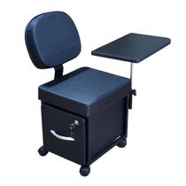 Cadeira Cirandinha Manicure Com Gavetão Tampo Rodízios Preta