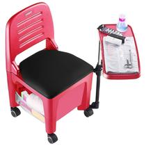 Cadeira Cirandinha Manicure Dompel Com Assento Retrátil