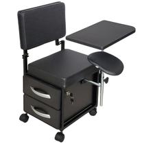 Cadeira Cirandinha Manicure Pedicure Evolux Com Gavetas e Tampo Forty Estofado Preto Cadeira Cirandinha Manicure Pedicure Evolux Com Gavetas e Tampo Forty Estofado Preto
