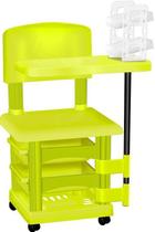 Cadeira Cirandinha Verde Limão Para Manicure Com Display para Esmaltes