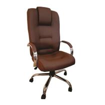 Cadeira Classic Presidente Marrom Cromada Comprealegre