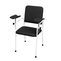 Cadeira Coleta de Sangue Standard Com Braço Lateral Preta