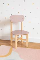Cadeira Colorê Infantil Assento e Encosto Rosa Base em Madeira Maciça Pinus Cadeira Colorê Infantil Assento e Encosto Rosa Base em Madeira Maciça Pinus