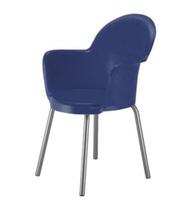Cadeira com Braço Base Cromada Linha Polipropileno Moon Cadeira com Braço Base Cromada Linha Polipropileno Moon