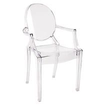 Cadeira com Braço Invisible Louis Ghost Policarbonato Transparente