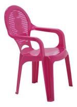 Cadeira Com Braços Catty Estampada Rosa Tramontina 92264060